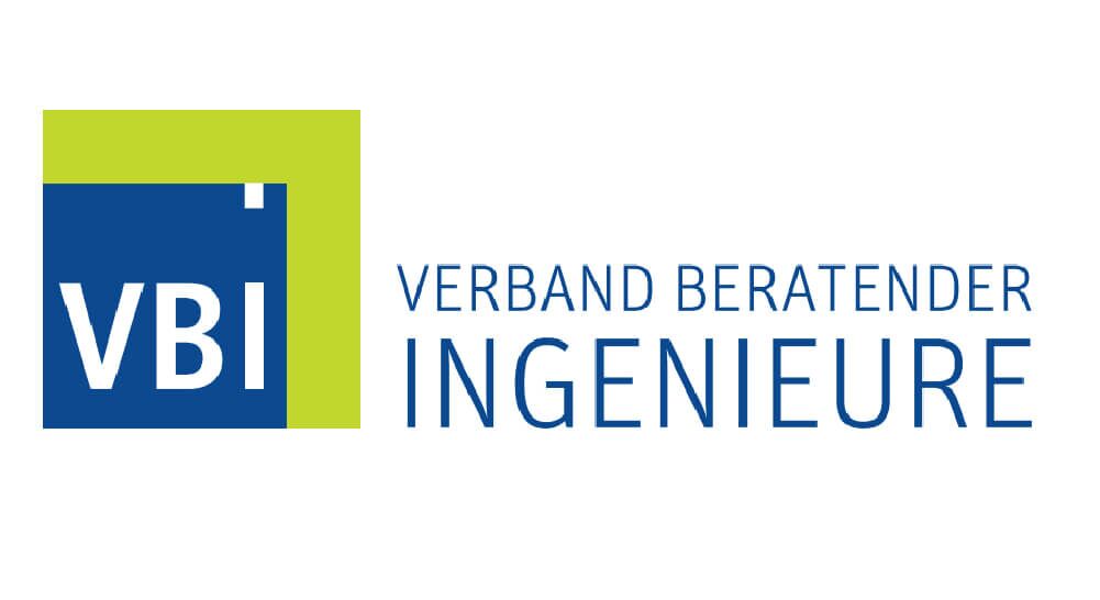 Blau-Grünes Logo des Verbandes Beratender Ingenieure - VBI