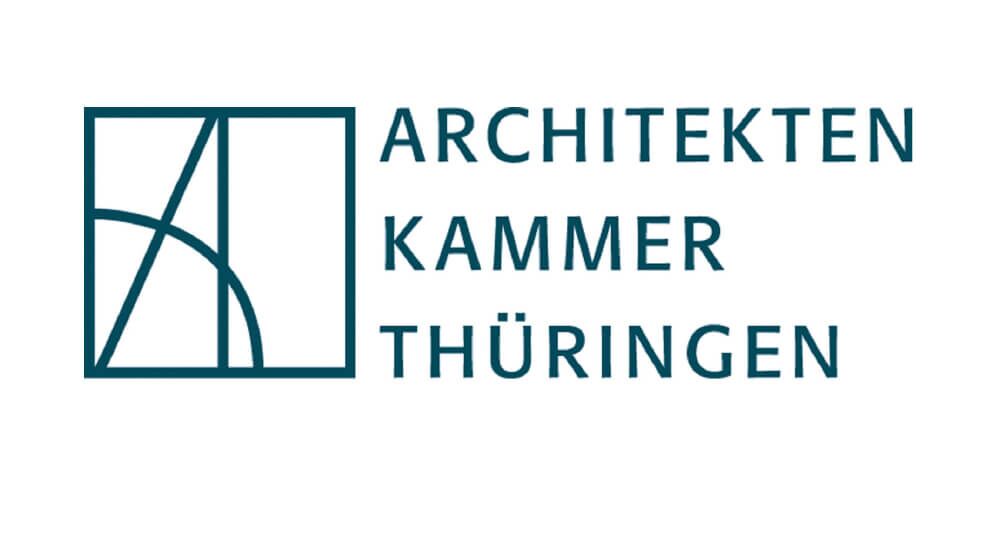blaues Logo der Architektenkammer Thüringen