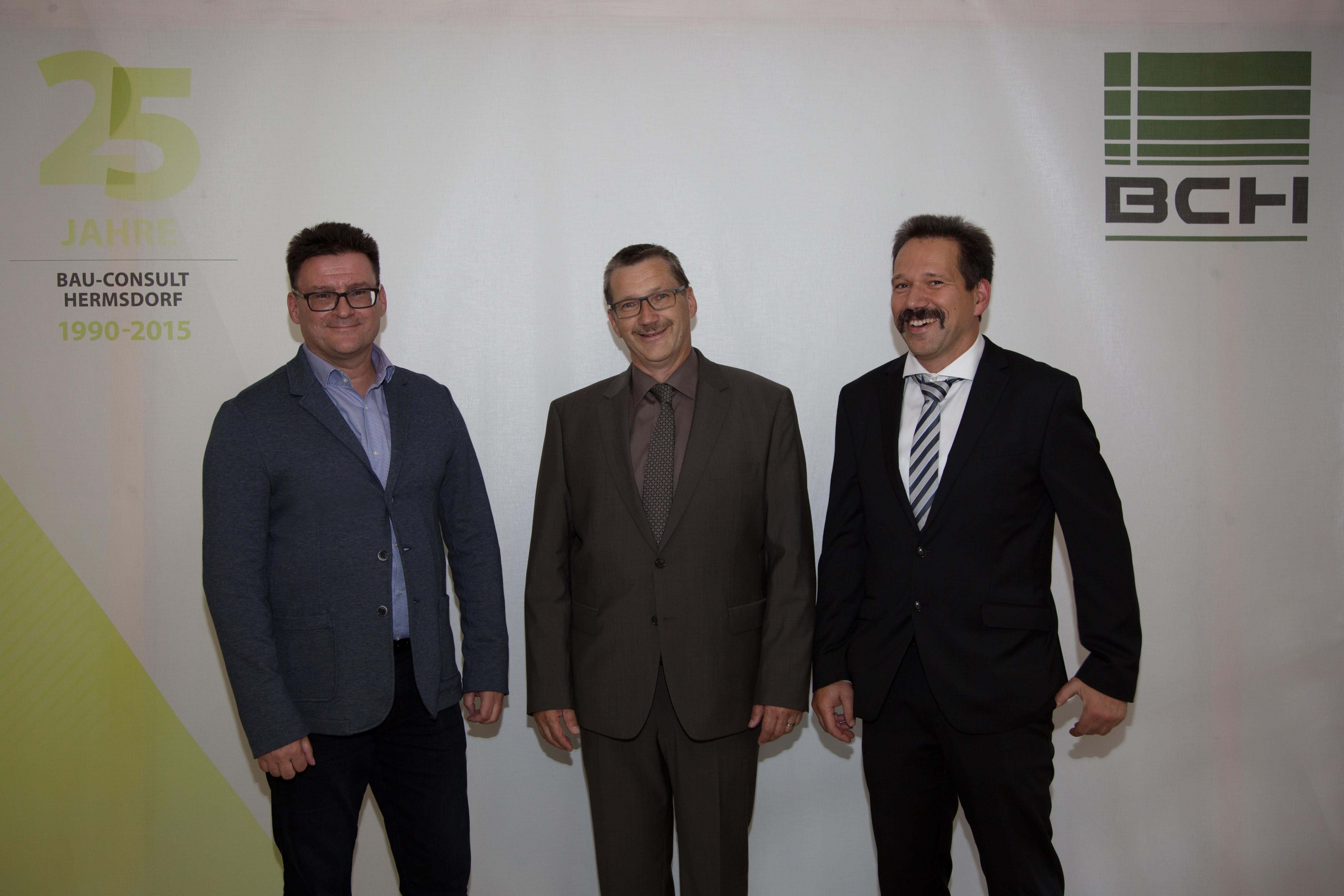 Uwe Seidel, Thomas Haustein und Matthias Kreß, Teamfoto der Geschäftsführer