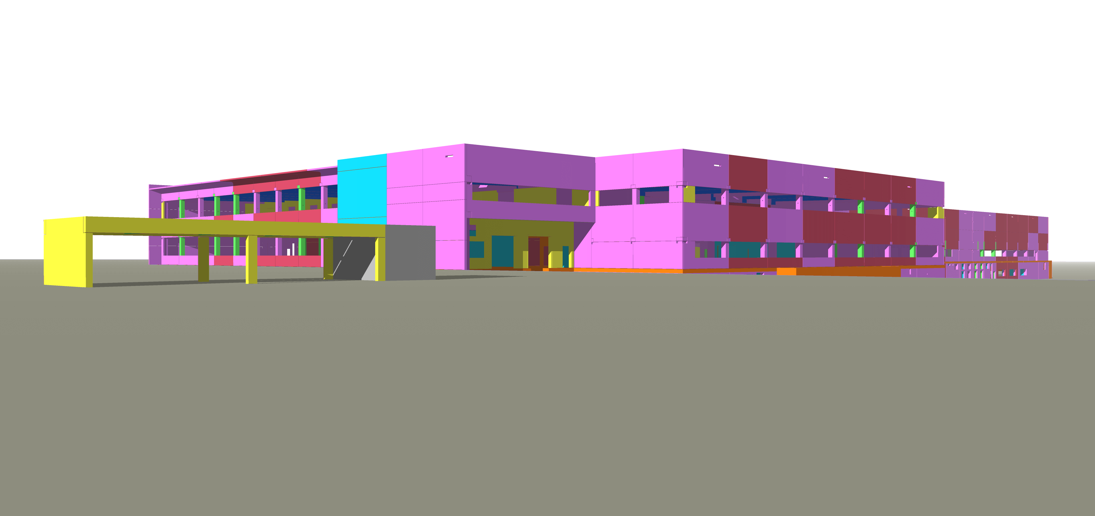 Blick auf 3D Modelldarstellung der Weberei Getzner